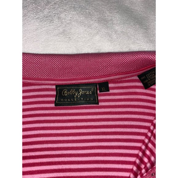 Bobby Jones Golf Polo Pink Striped Size XL - Picture 3 of 7